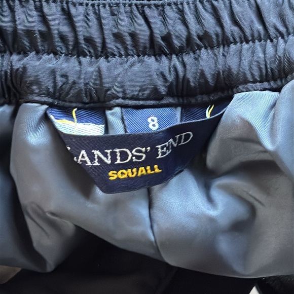 Kids Lands' End Squall Waterproof Insulated Iron Knee Snow Pants Black sz 8 - Picture 5 of 5